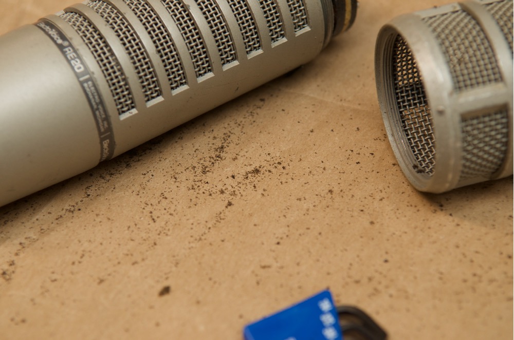 Electro-Voice RE20 foam coming out of mesh screen rattling