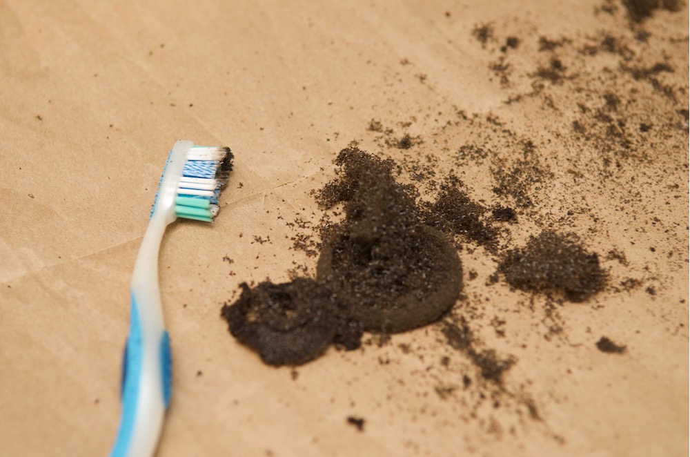 Electro-Voice RE20 foam goop after a good tooth brushing