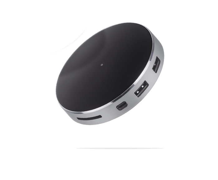 Arc Hub floating in midair