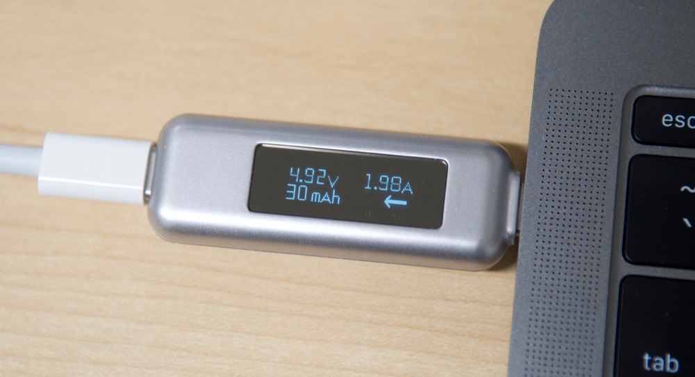 Satechi USB-C Power Meter output 1.98A