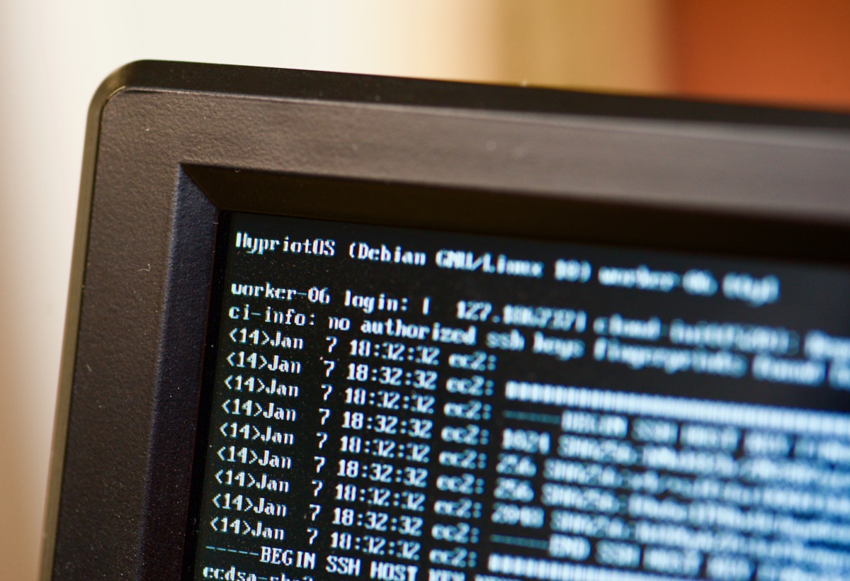 Hypriot OS boot screen on external HDMI monitor