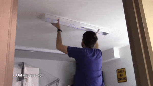 Light installation montage gif