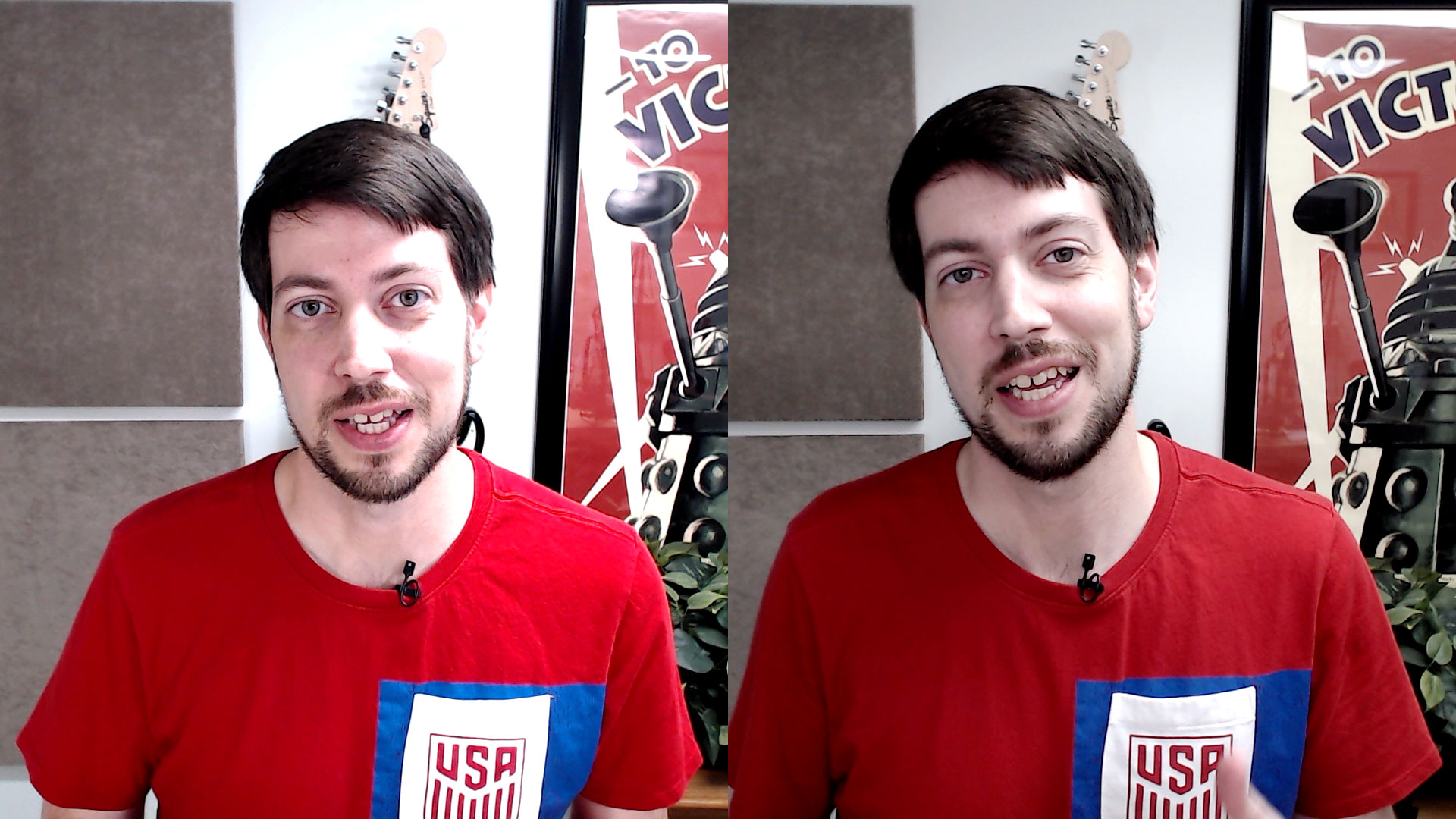 Jeff - Webcam before and after lighting change