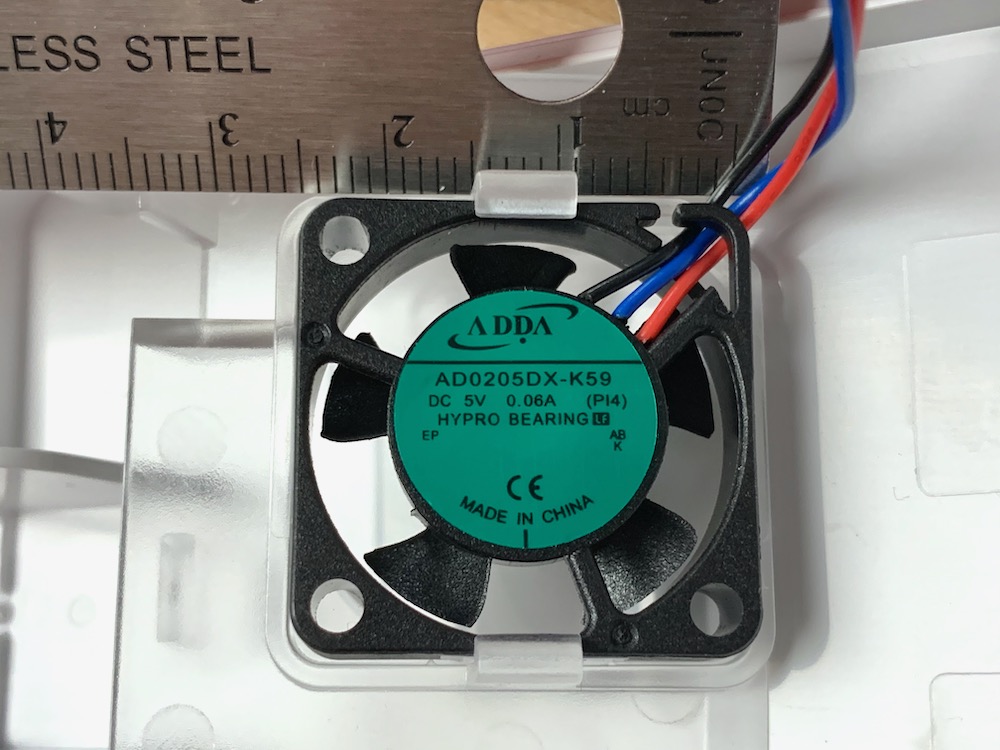 Raspberry Pi Case Fan size and specs up close