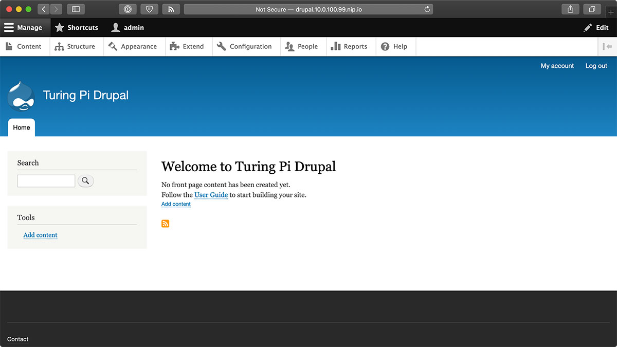 Drupal on the Turing Pi K3s Cluster