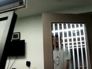 Jeff entering door while Raspberry Pi identifies his face