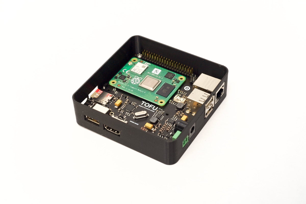 TOFU board inside custom 3D Printed case by geerlingguy