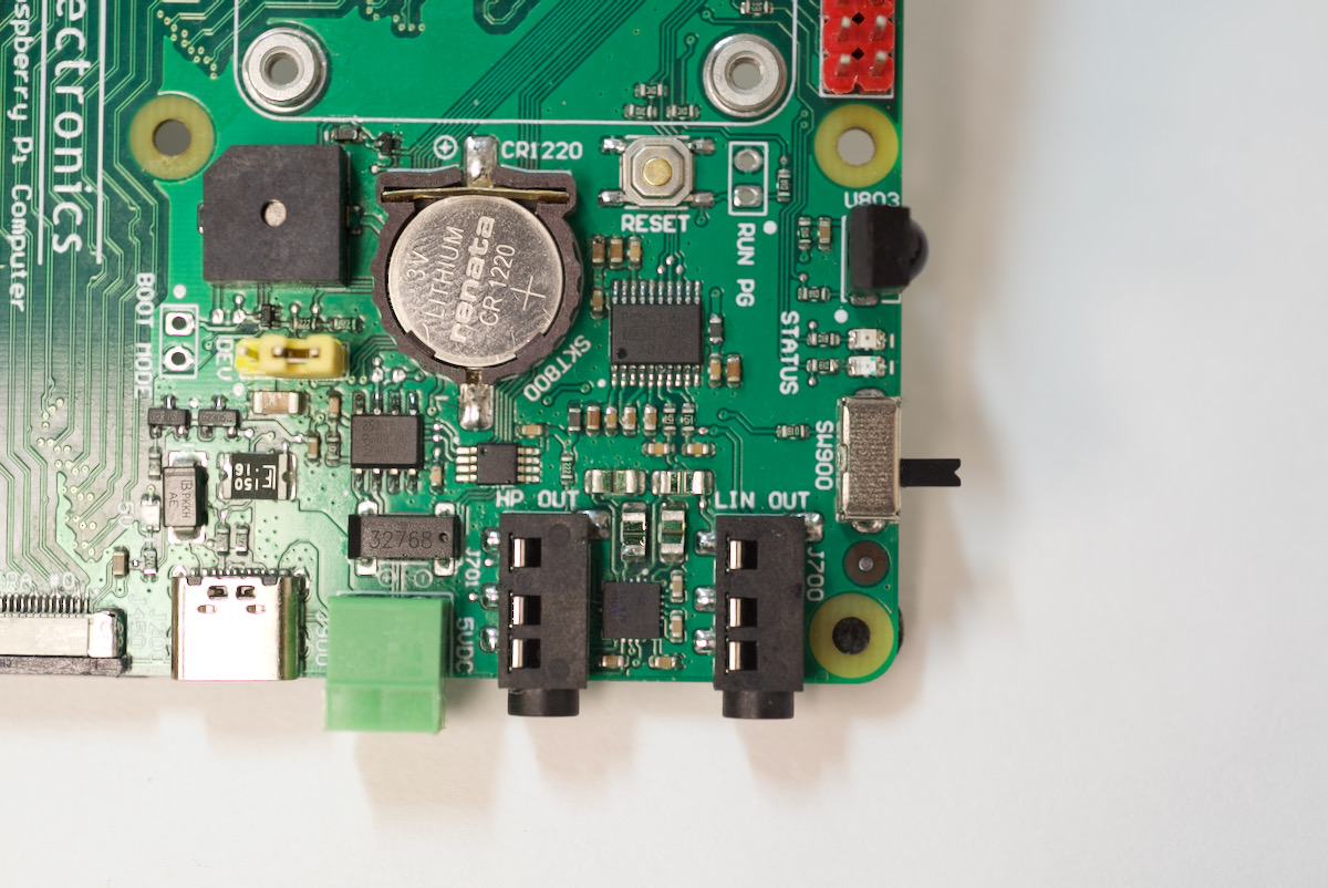 MirkoPC RTC battery and audio line output headphone amp