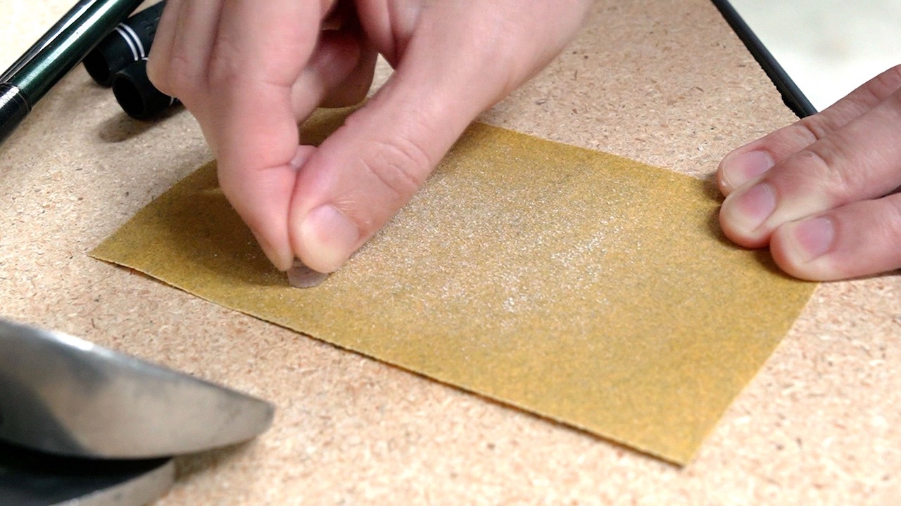 Sanding Null 2 acrylic button