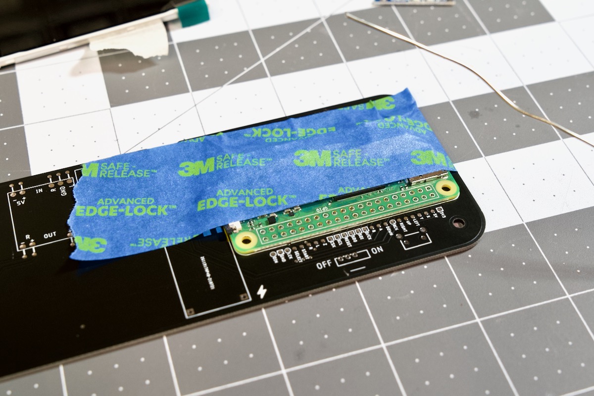 Pi Zero 2 taped to Null 2 board