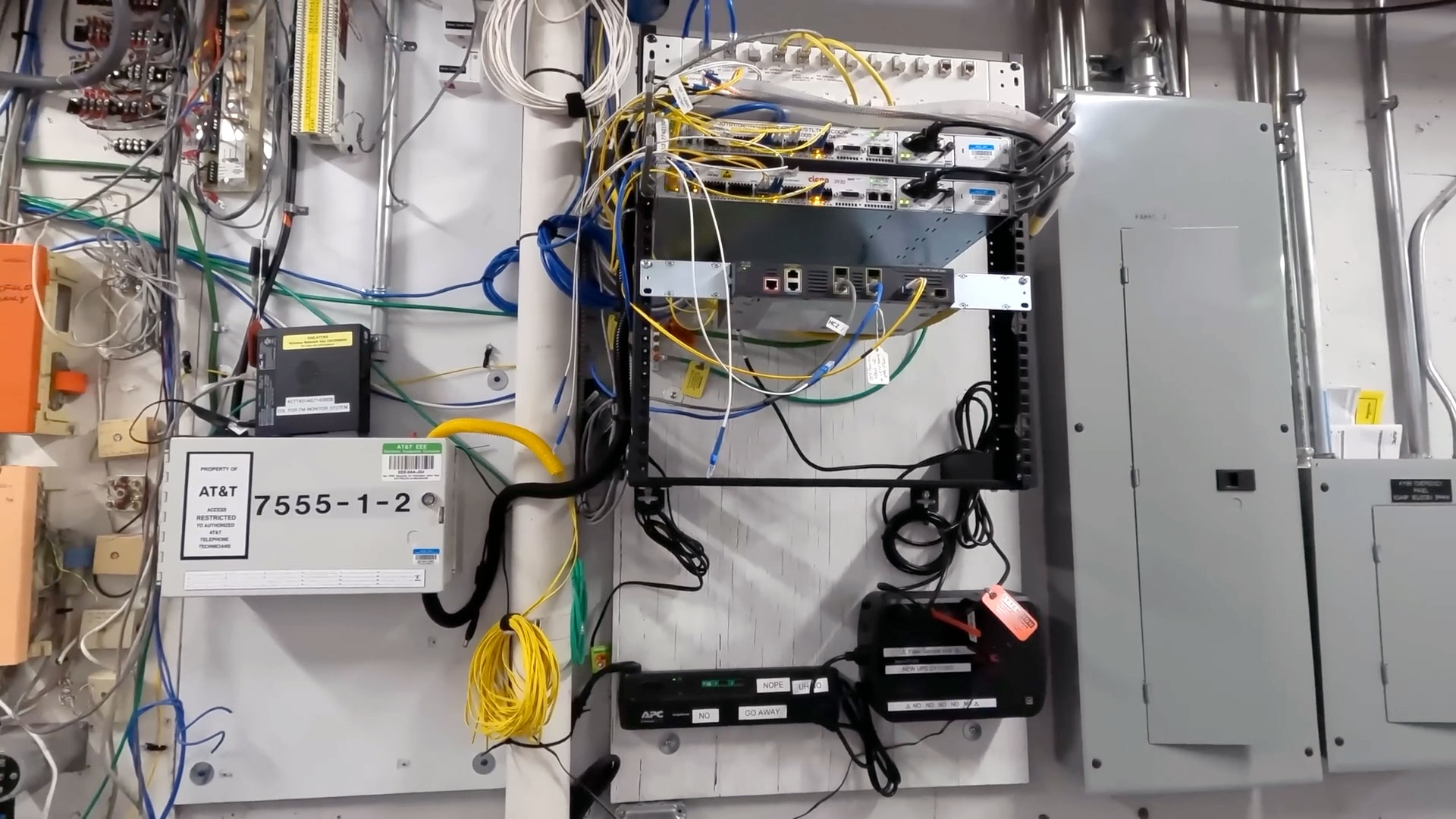 Fiber entrance and networking for tower site
