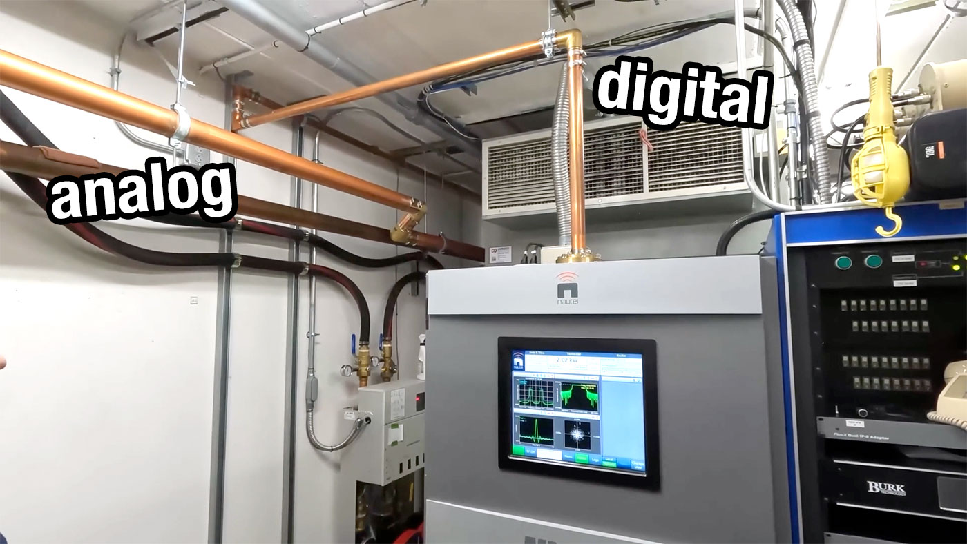 HD Radio digital hard line coax cable smaller than analog FM
