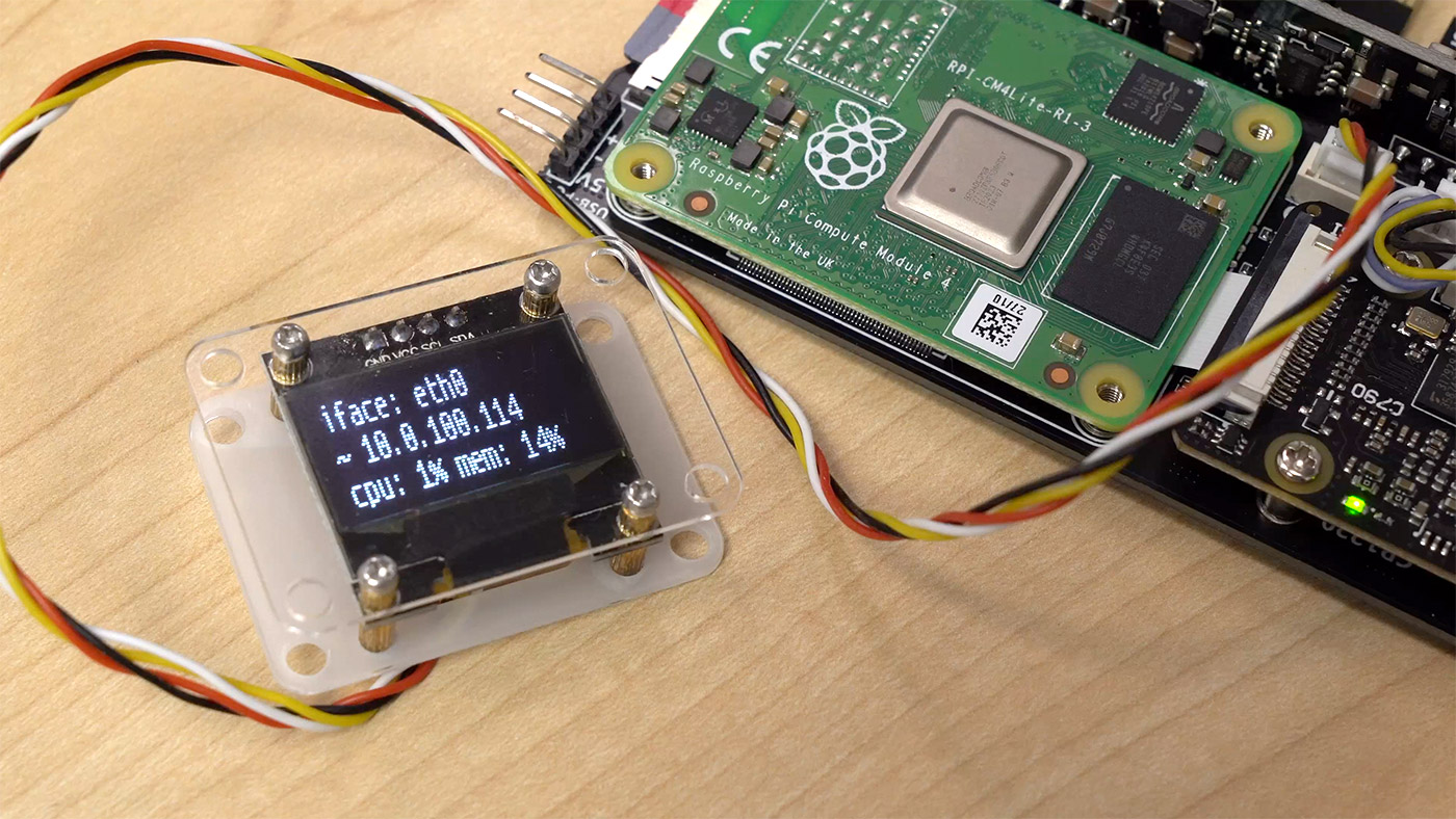 BliKVM PCIe with OLED external IP display for Raspberry Pi CM4