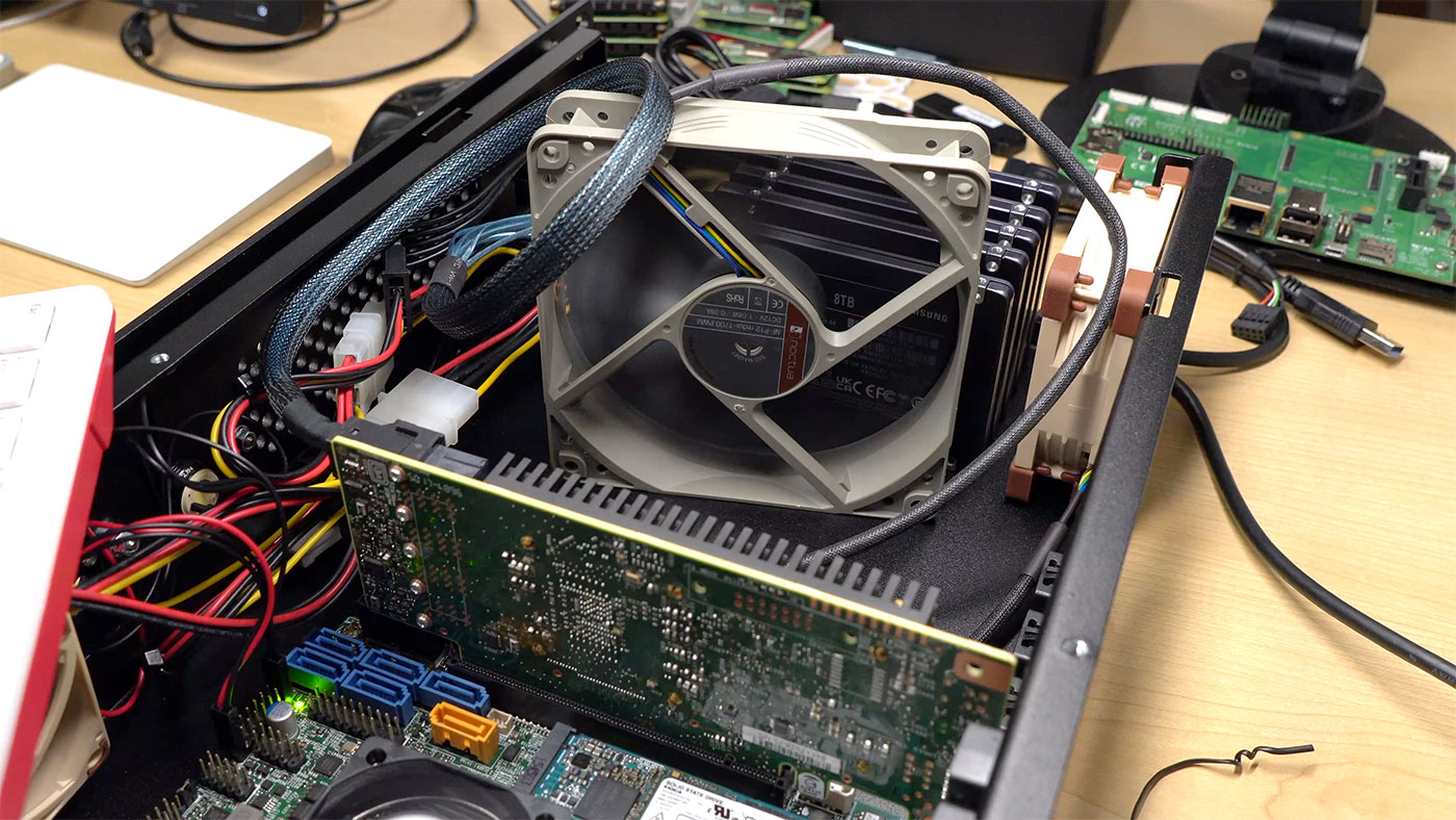 Fan directed at MegaRAID HBA installed in all SSD edit NAS for cooling