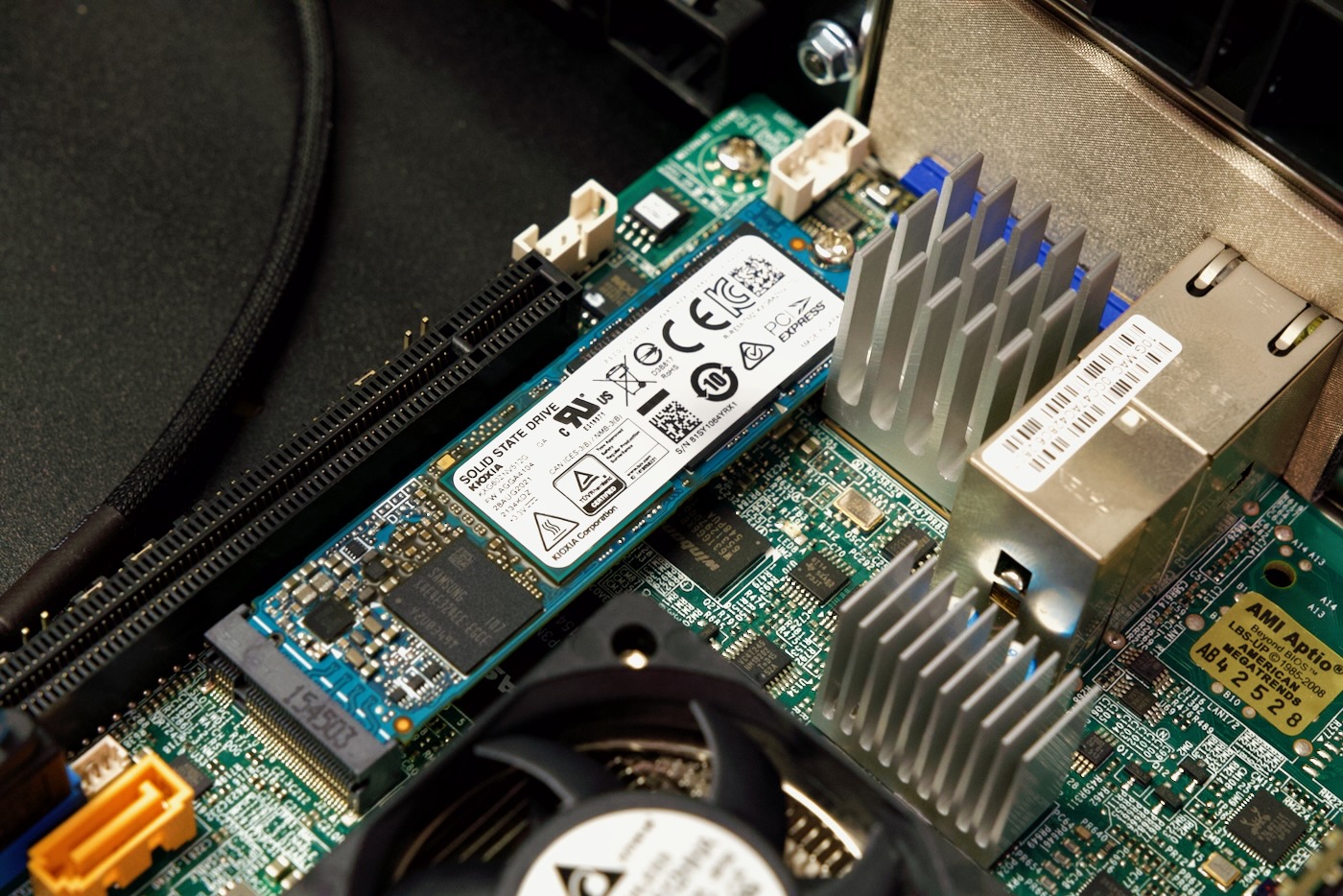 Kioxia XG6 Supermicro branded NVMe SSD provided by Micro Center