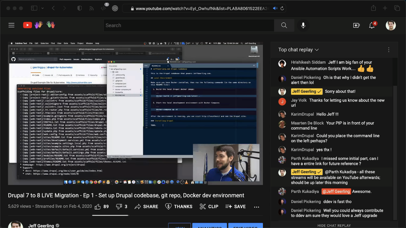 YouTube livestream Ansible 101 series Jeff Geerling