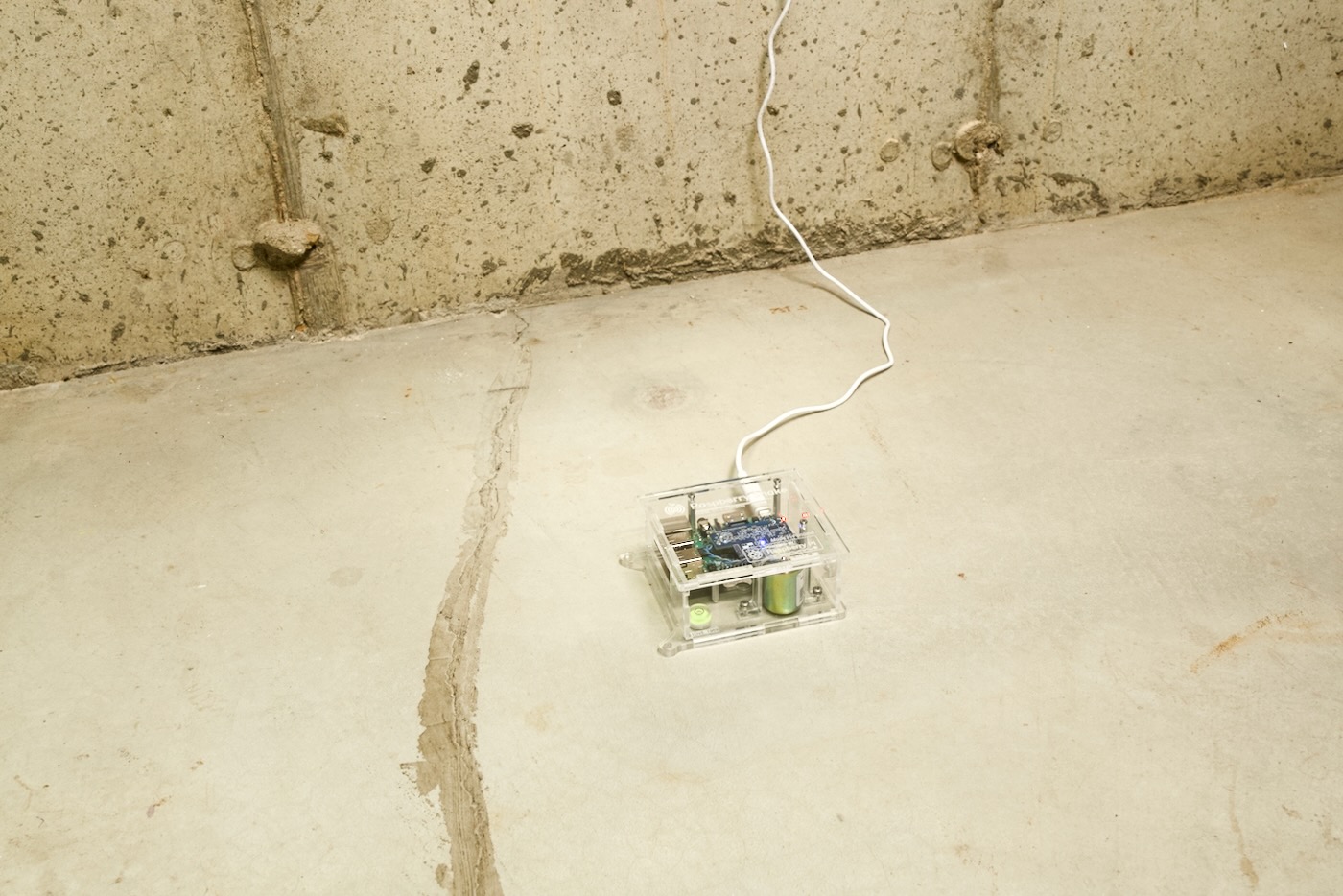 Raspberry Shake on basement floor