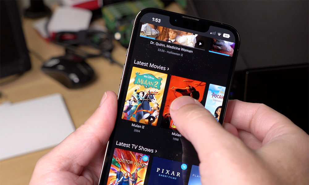 Jellyfin app on iOS on iPhone