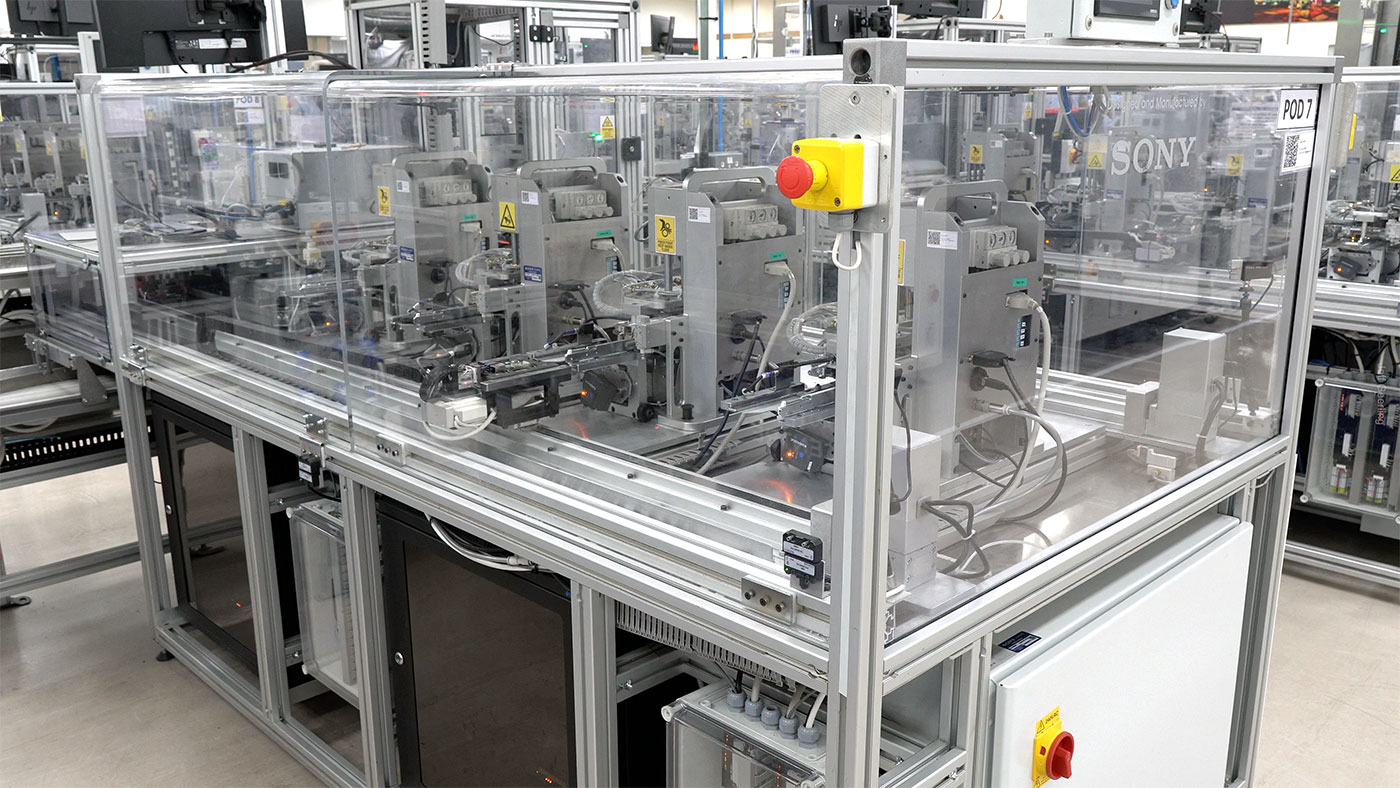 Raspberry Pi test jig farm in factory
