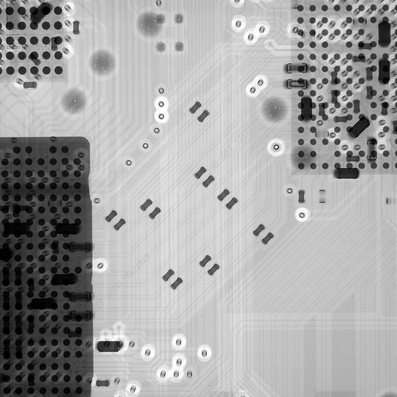 RP1 PCIe lanes X-ray image of Raspberry Pi 5