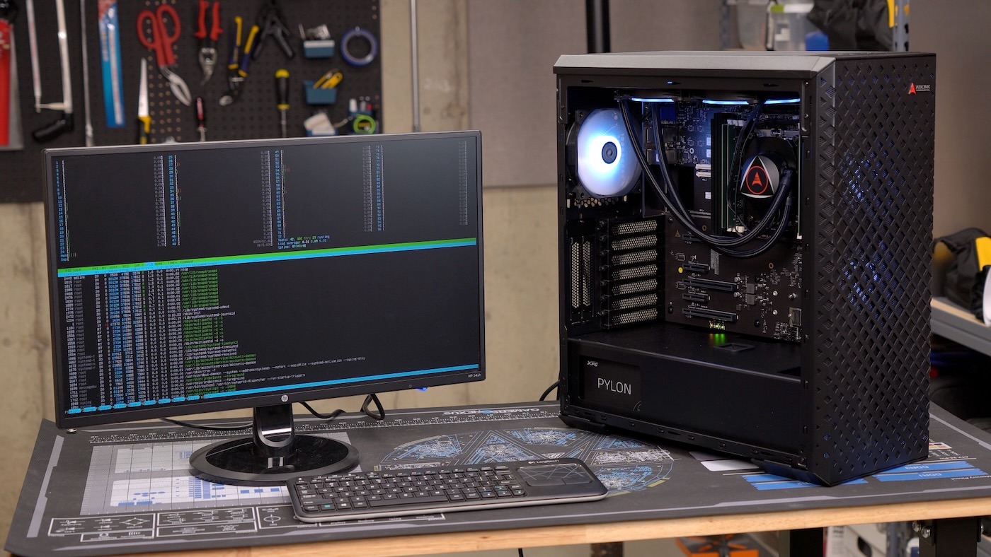 Ampere Altra Developer Platform in Jeff Geerling's workshop