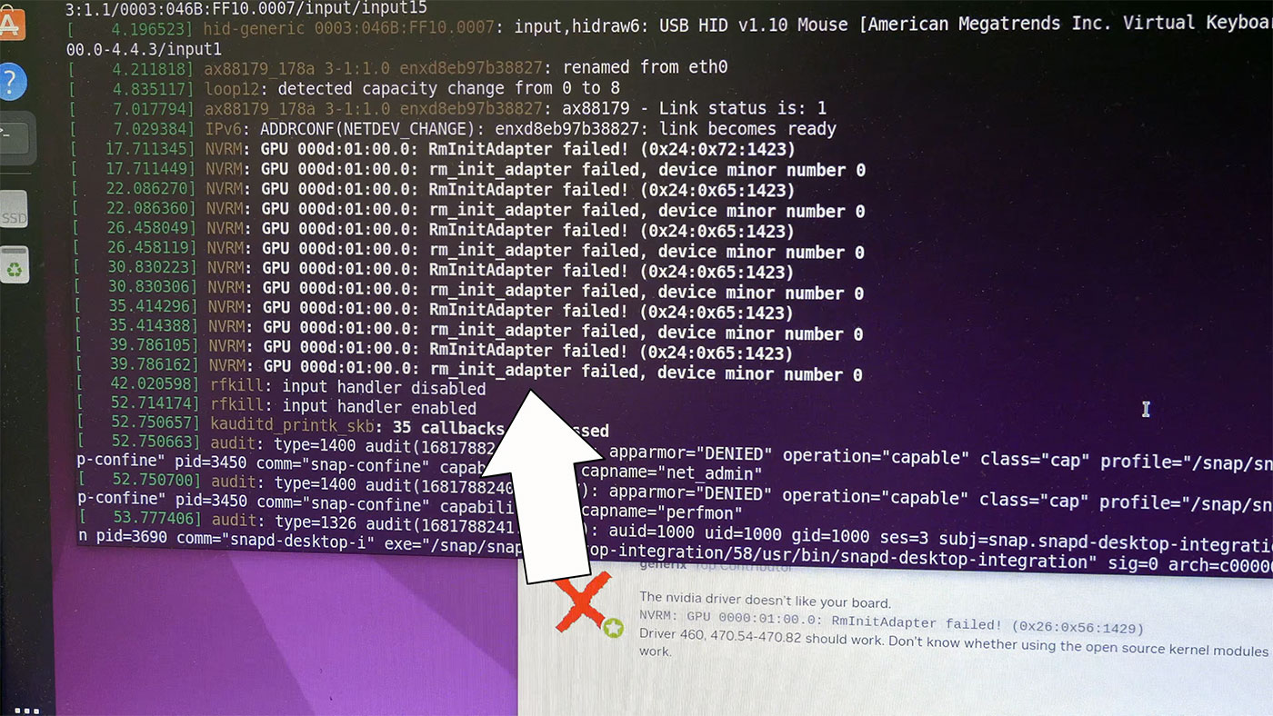 rm_init_adapter failed Nvidia driver exception on Ampere Altra Developer Platform