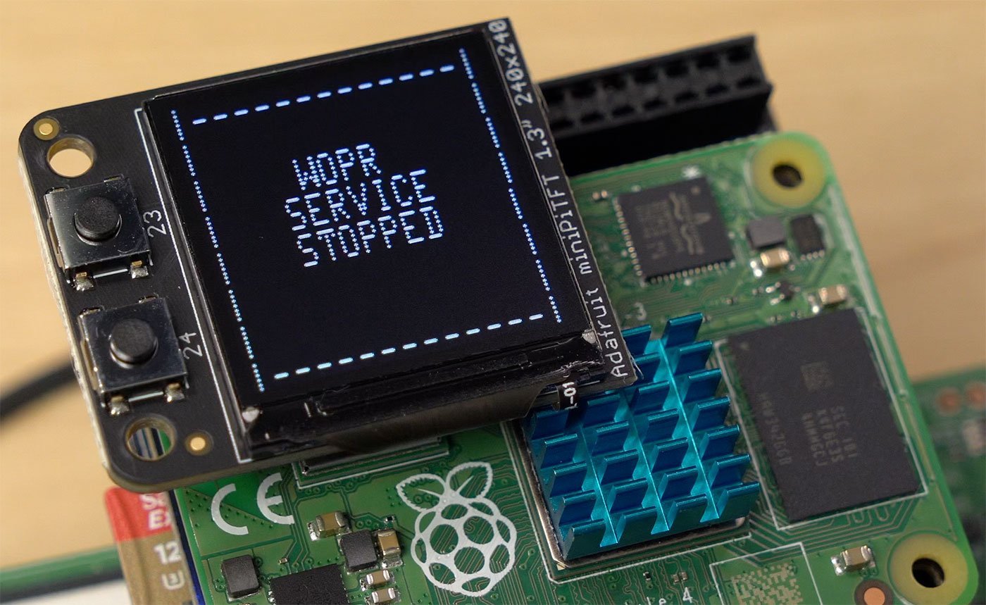 WOPR service Adafruit display HAT