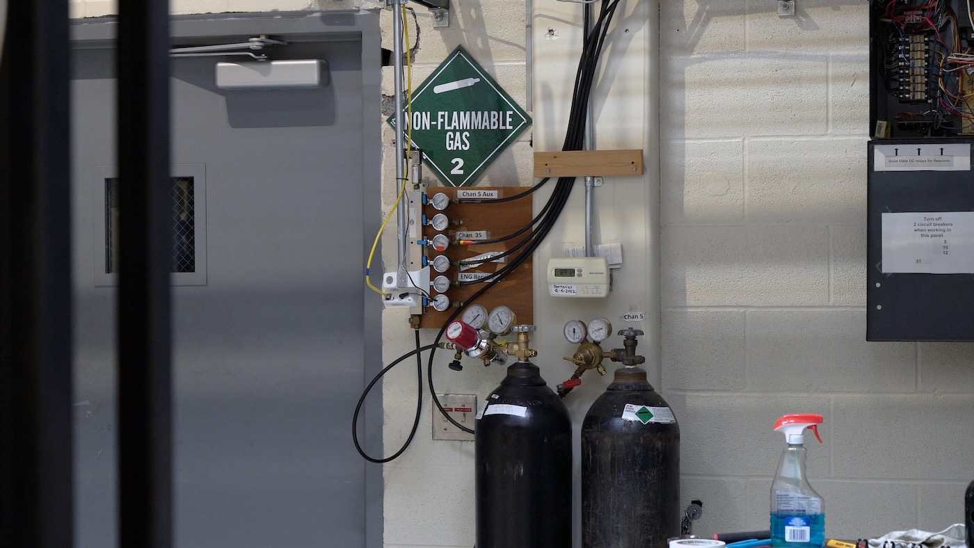 Nitrogen feed line for KSDK-TV transmitter feed line