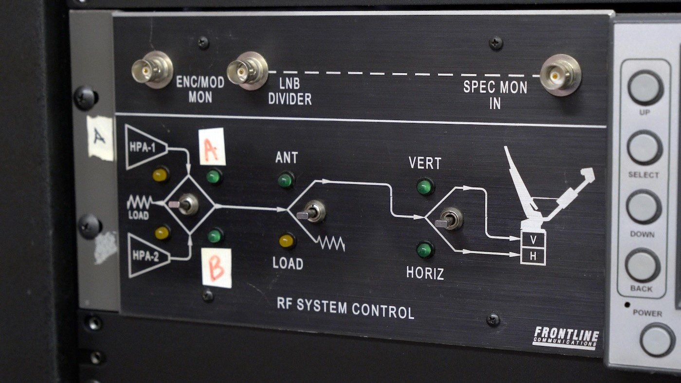 RF system control for satellite dish