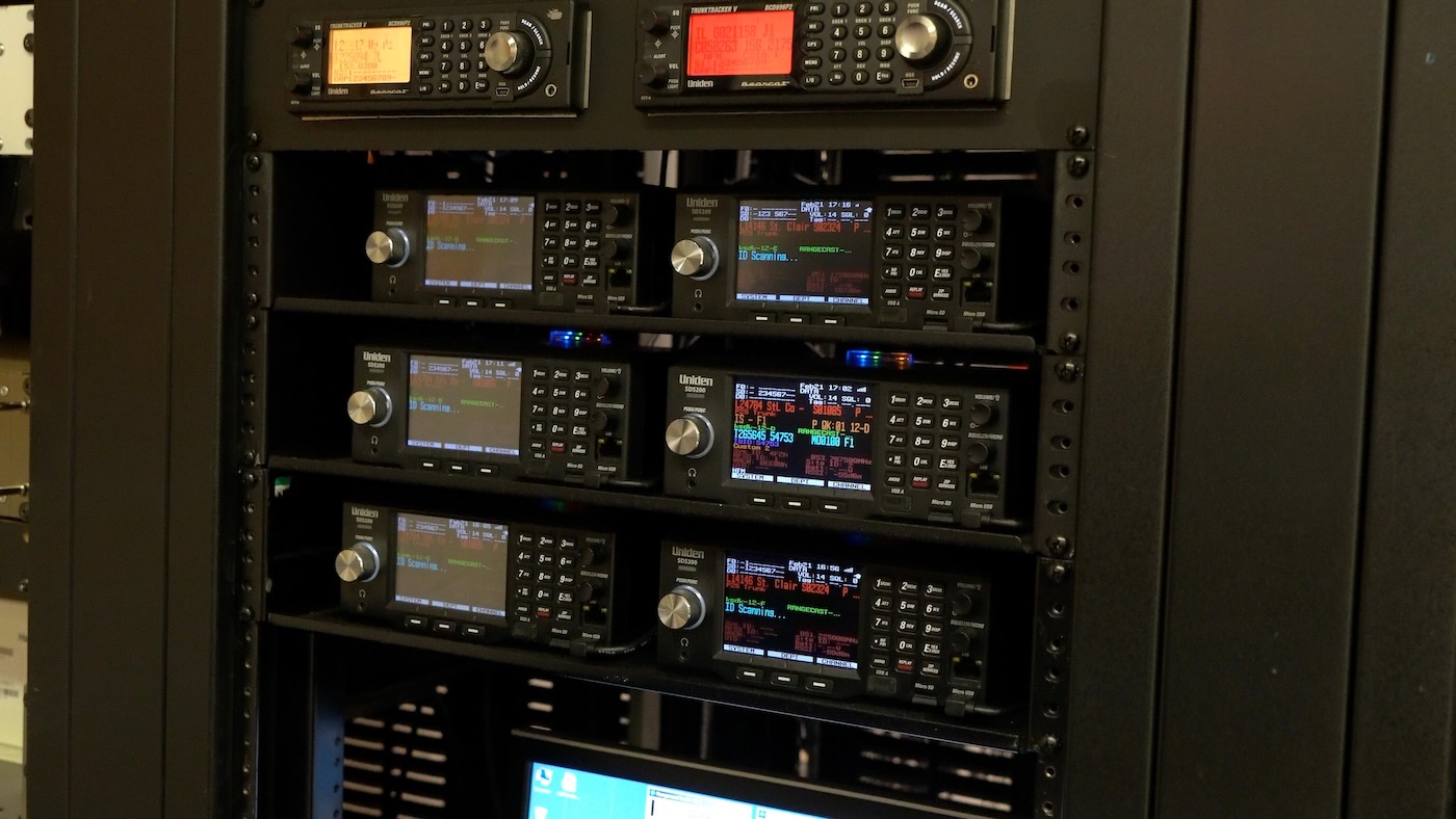 Uniden radio receivers for scanning for the newsroom