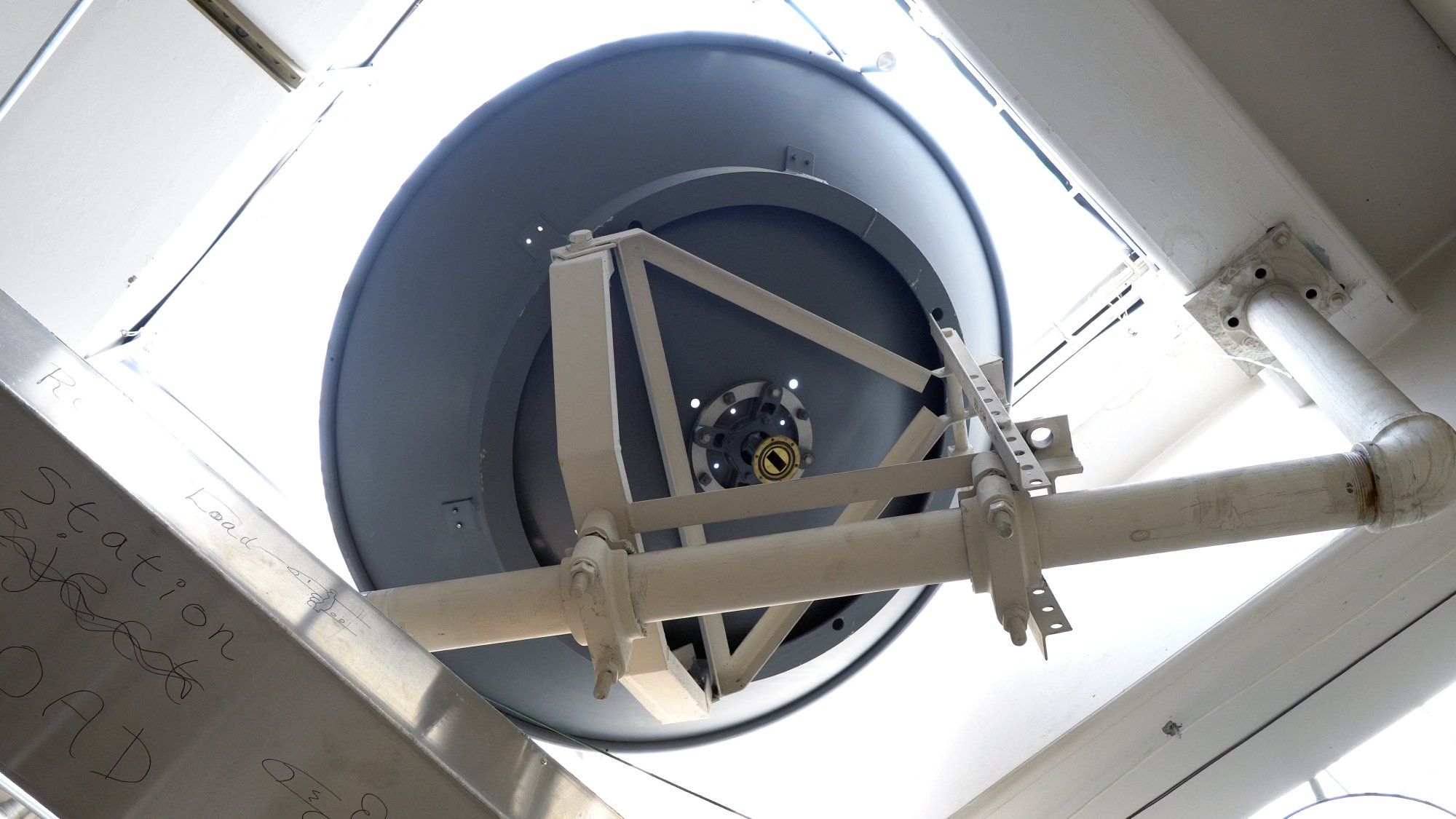 Microwave dish in roof of KSDK Transmitter building