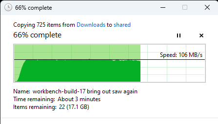 Samba file copy to Pi 5 Windows 11