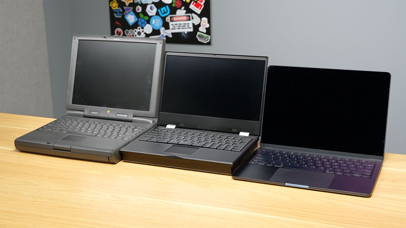 MNT Reform vs PowerBook 3400c vs M2 MacBook Air