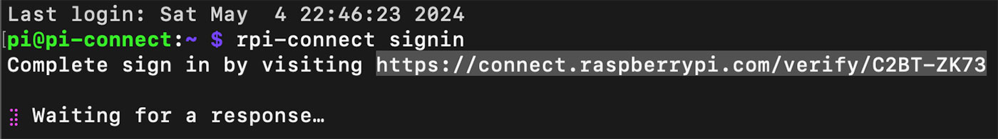 rpi-connect signin
