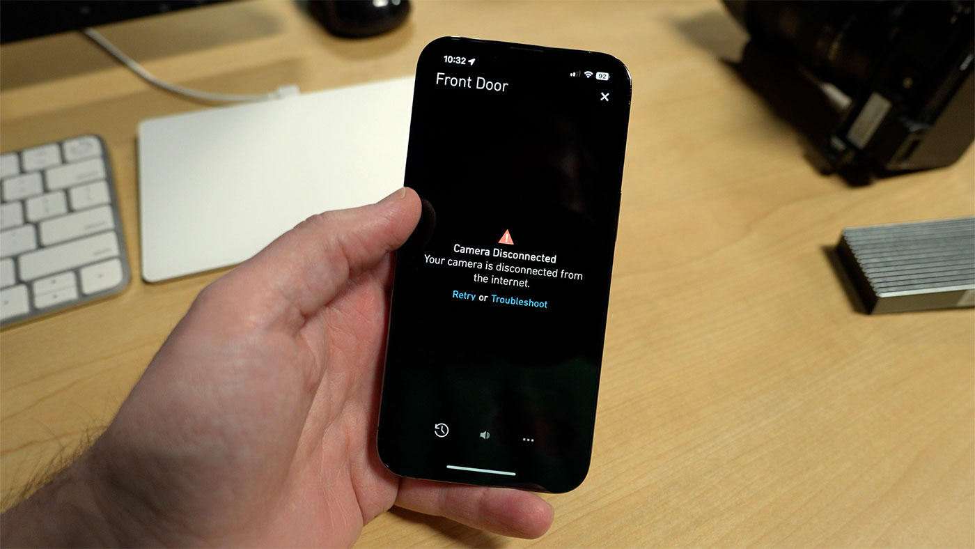 SimpliSafe Camera Disconnected in app