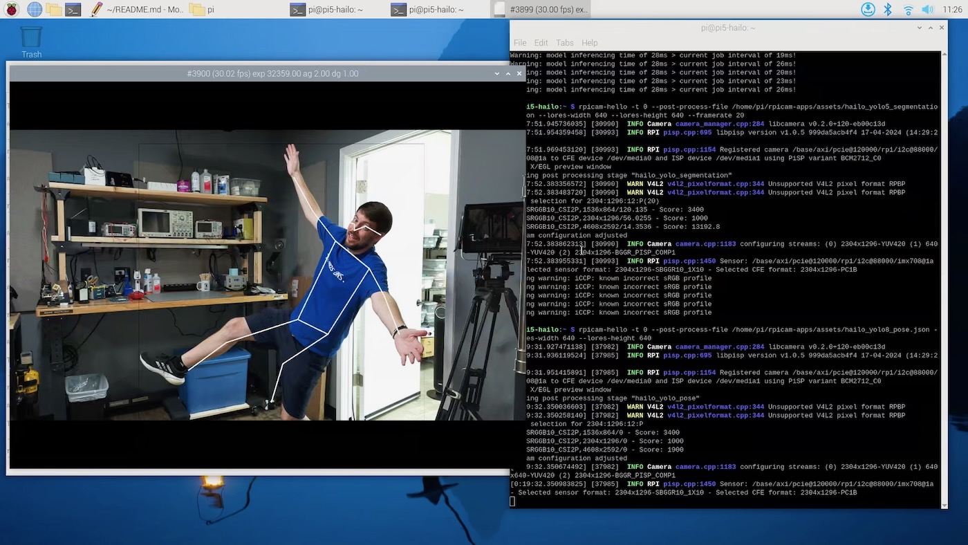 Raspberry Pi AI Kit Pose Estimation