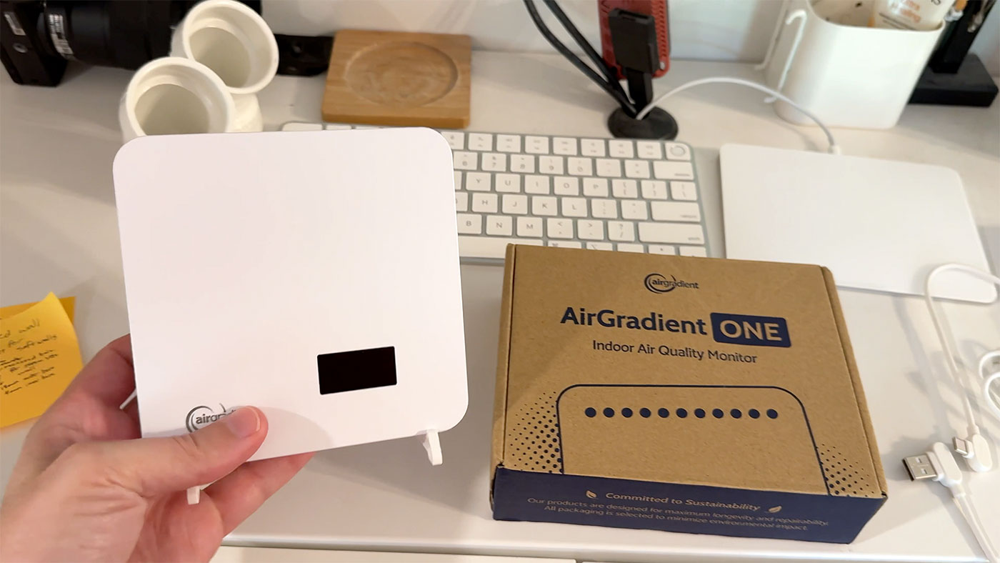 AirGradient ONE on desk
