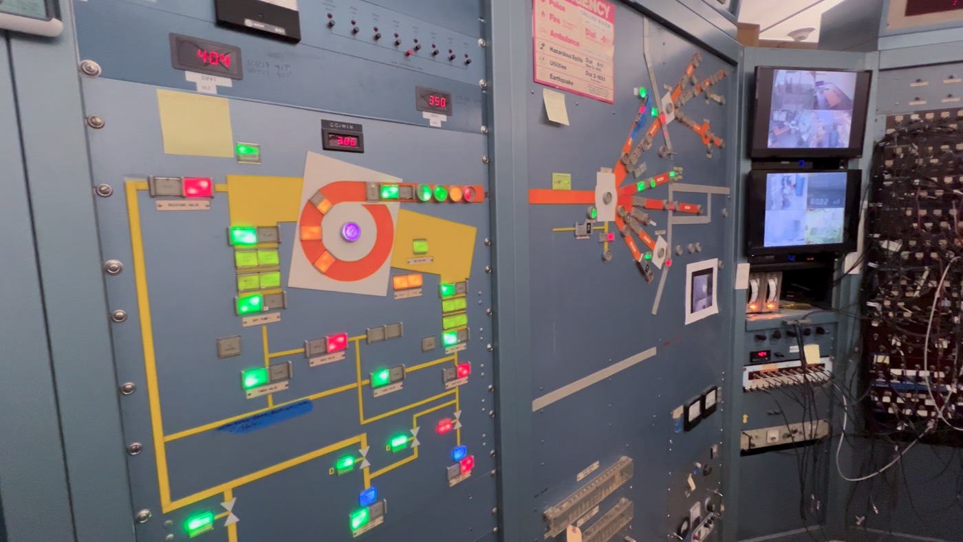 Cyclotron status panel at UC Davis