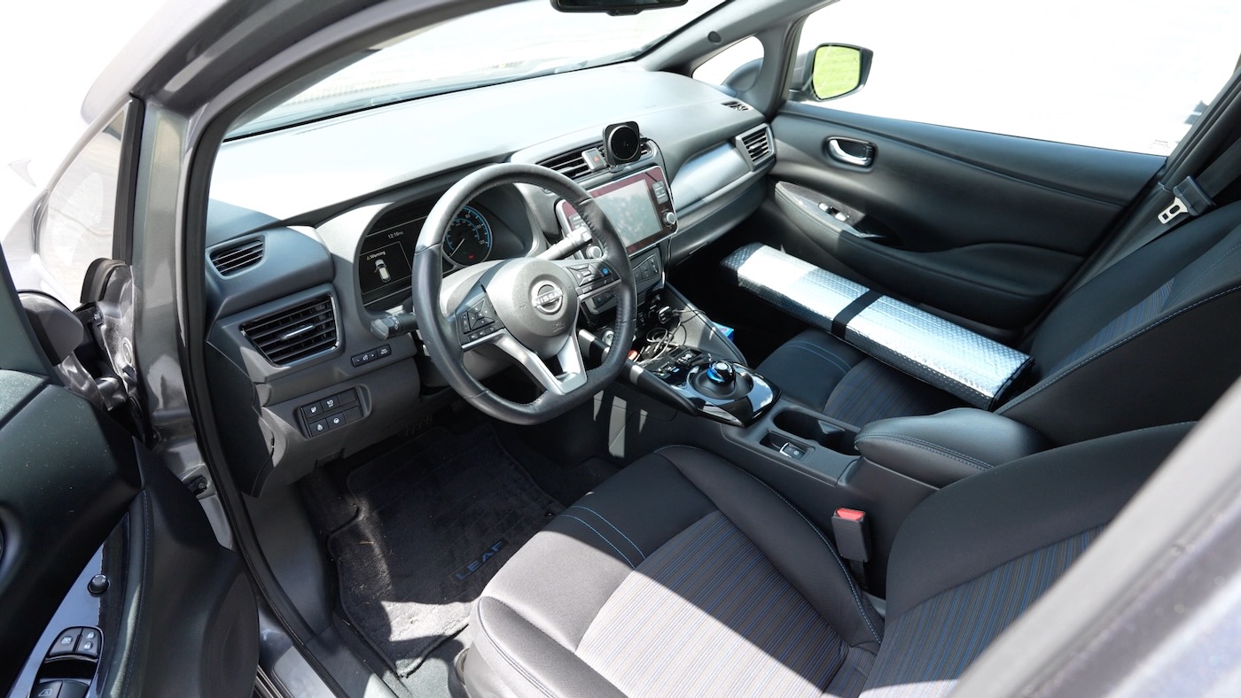 Nissan Leaf interior driver's side