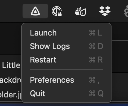 Jellyfin Status Menu in macOS