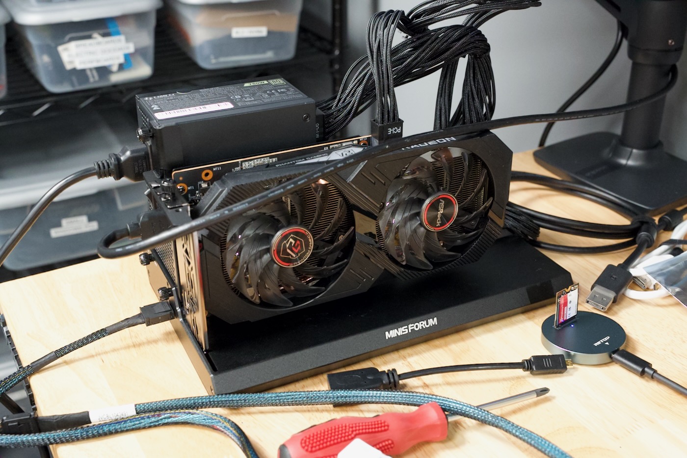 Minisforum dock working with AMD RX 6500 XT eGPU on Raspberry Pi 500+