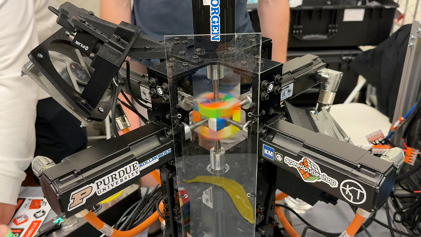 Open Sauce 2025 Purdue students Rubik's Cube solver