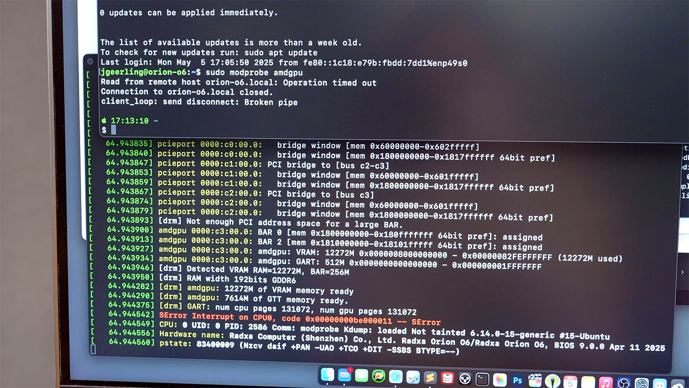 AMD GPU errors on Orion O6