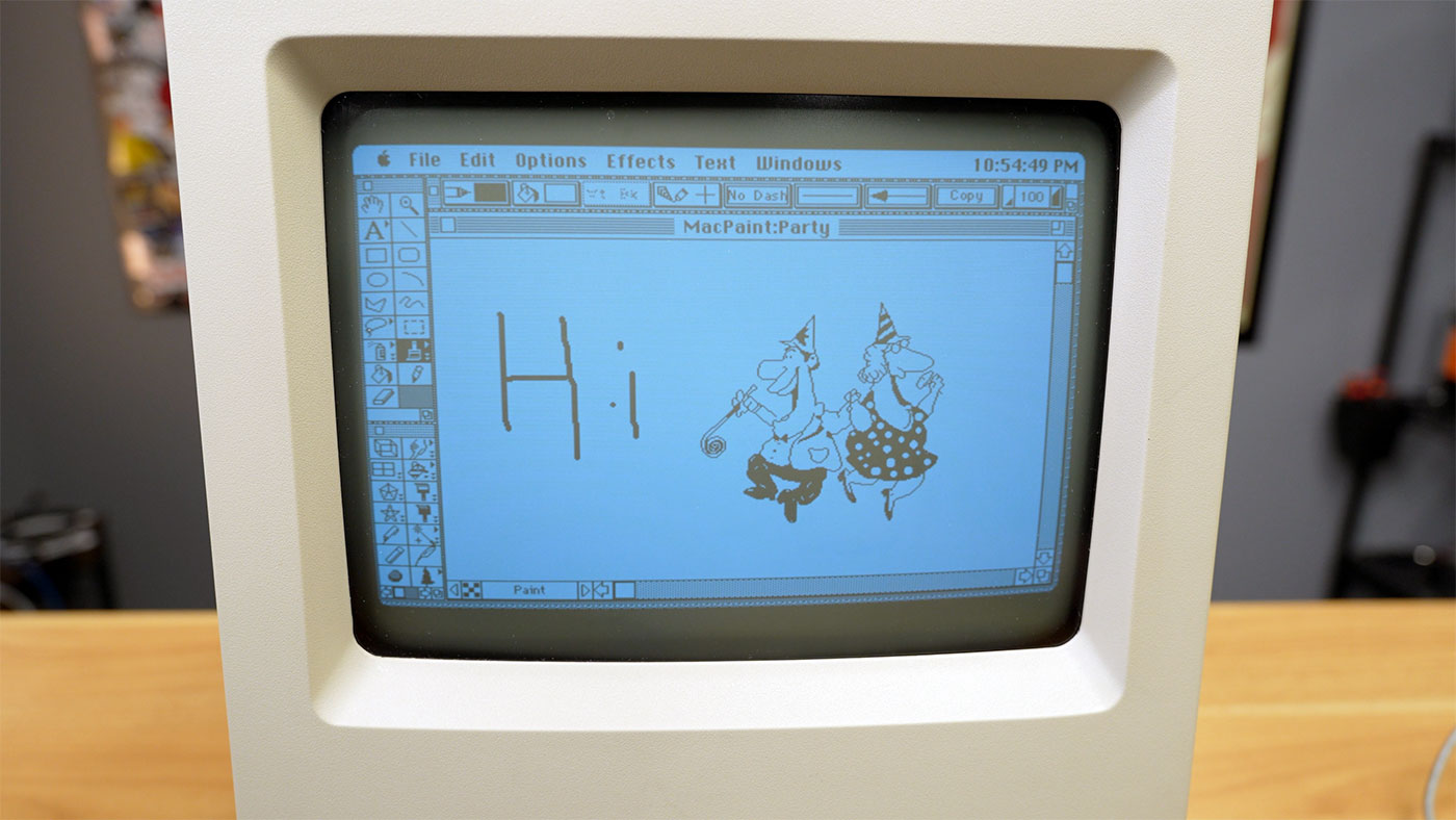Mac Classic screen recording no flicker MacPaint Party