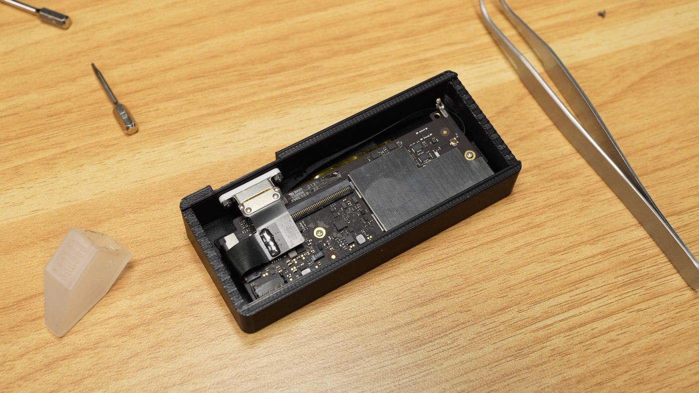 Touch ID and logic board in 3D printed case