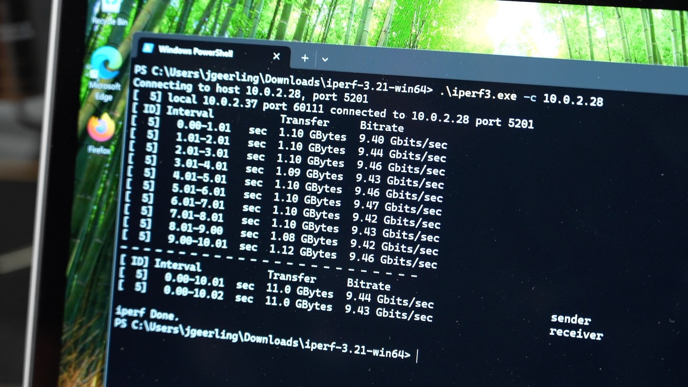 9.4 Gbps on Windows 11 iperf3
