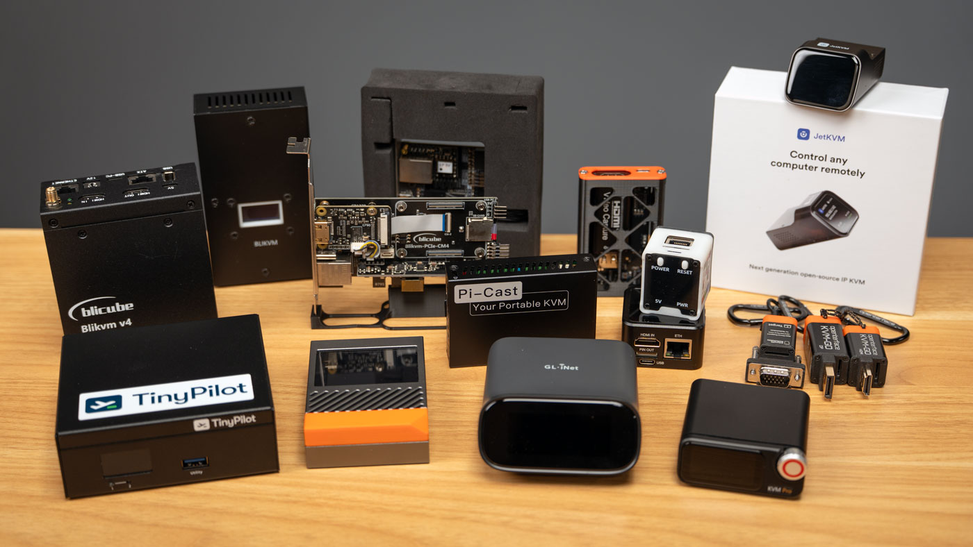 IP KVMs on desk