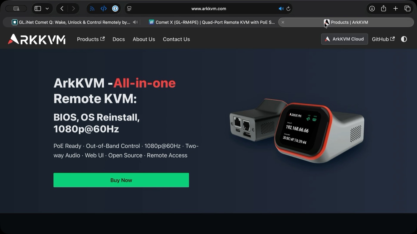 ArkKVM website