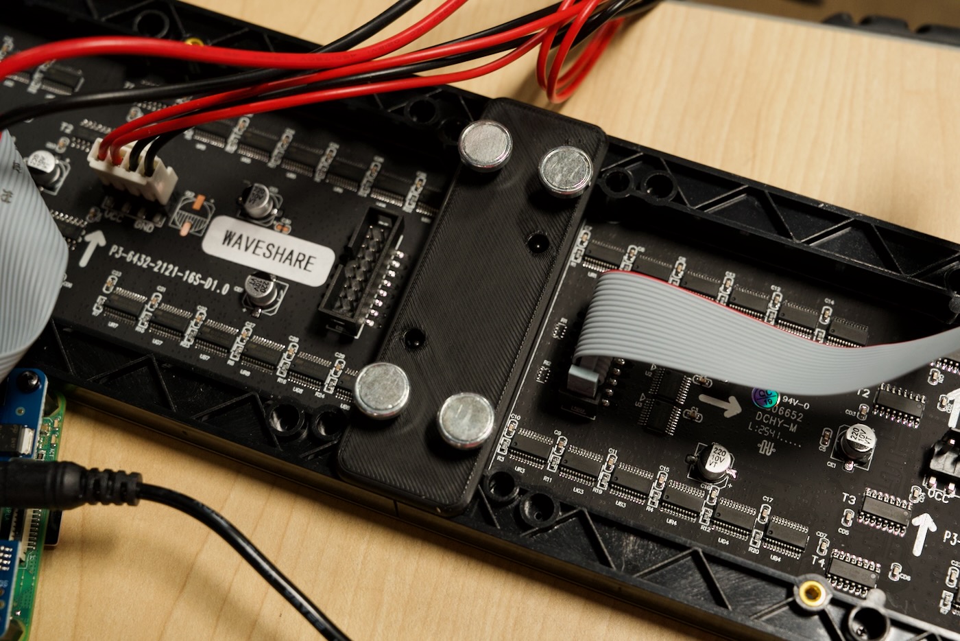PTP Wallclock 3D printed bracket to hold displays together
