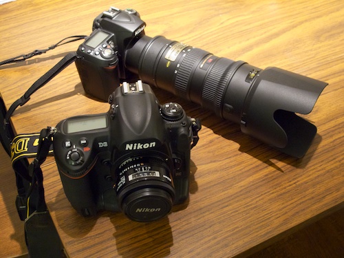 Nikon D3 and D90 with 70-200mm VR and 50mm 1.4